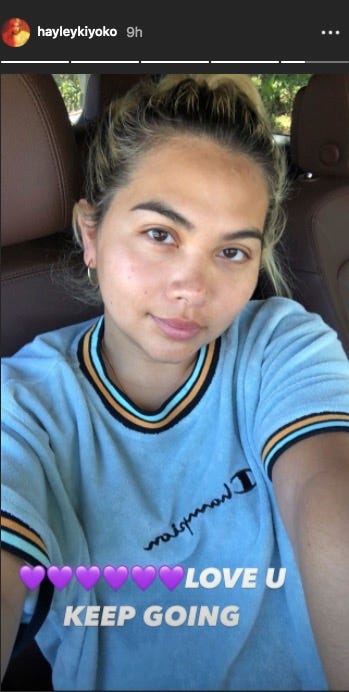 Hayley Kiyoko Just Shared A Glowing No Makeup Selfie On Instagram