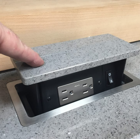 S Box Pop Up Outlets Hide Into Your Countertops