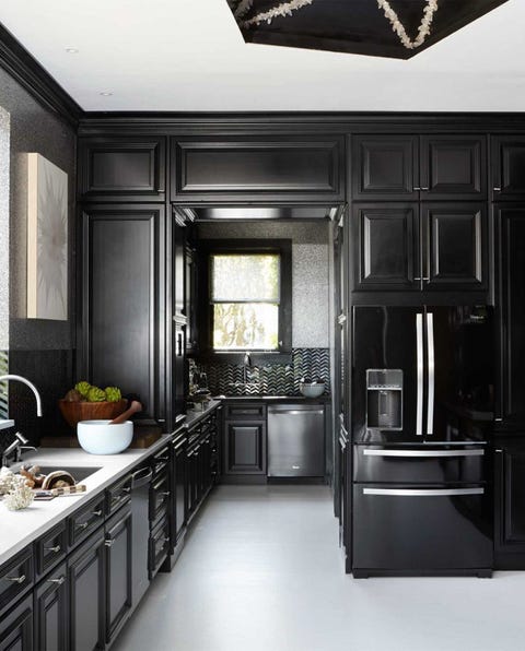 11 Black Kitchens - Black Cabinet and Backsplash Ideas