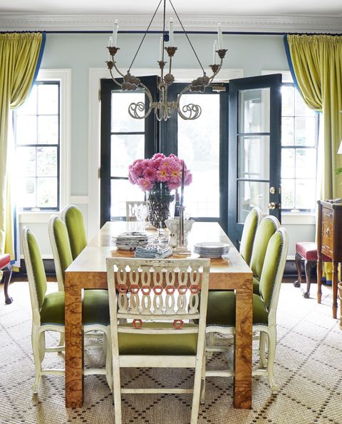 Dining room, Room, Furniture, Property, Interior design, Table, Yellow, Building, Kitchen & dining room table, House, 