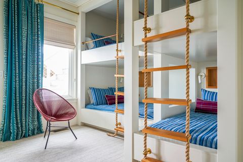 bunk bed with rope ladders
