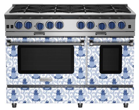 μπλε αστέρι σχέδιο μαγειρέματος 48 & quot; πλατινένια γκάμα προσαρμογής