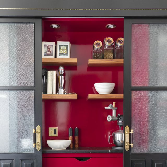 the reach in pantry
just because you don’t have an entire room for a new pantry doesn’t mean you can’t add storage and prep space here, new jersey designer birgitte pearce optimized an unused wall in a lounge area with task lighting, shelves, drawers, and everything from barware to grains and spices pocket doors, which slide closed when the owners aren’t using the space, don’t eat into the adjacent room’s usable square footage