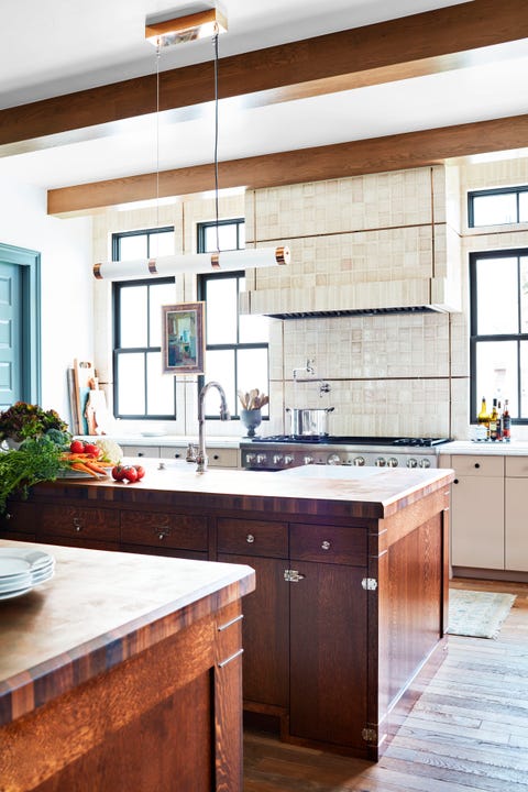 The Pink Cabinets In This Incredible Family Kitchen Are Everything