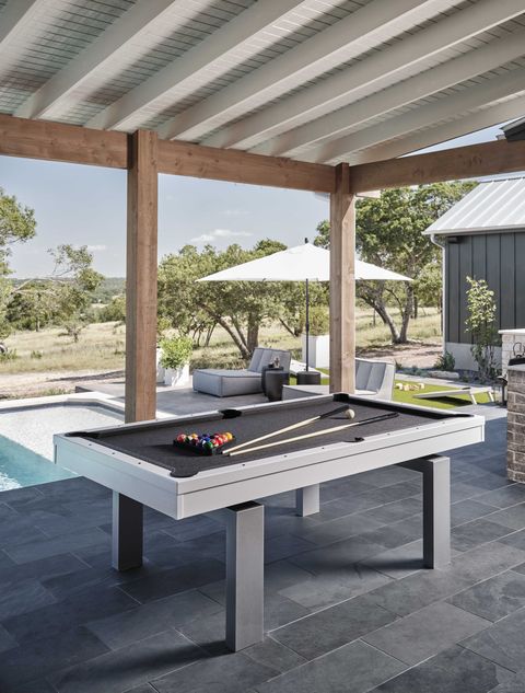 pool table, terrace,
