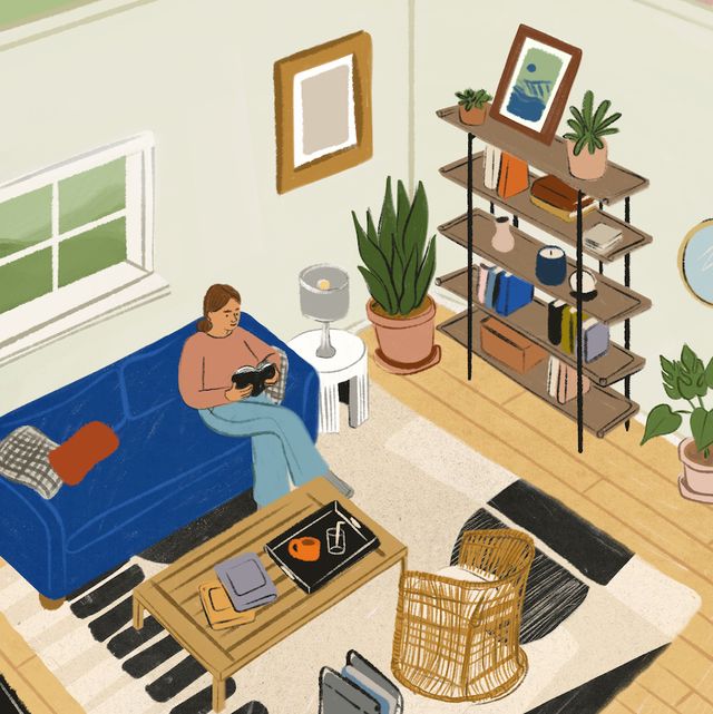 illustration of room with rental furniture