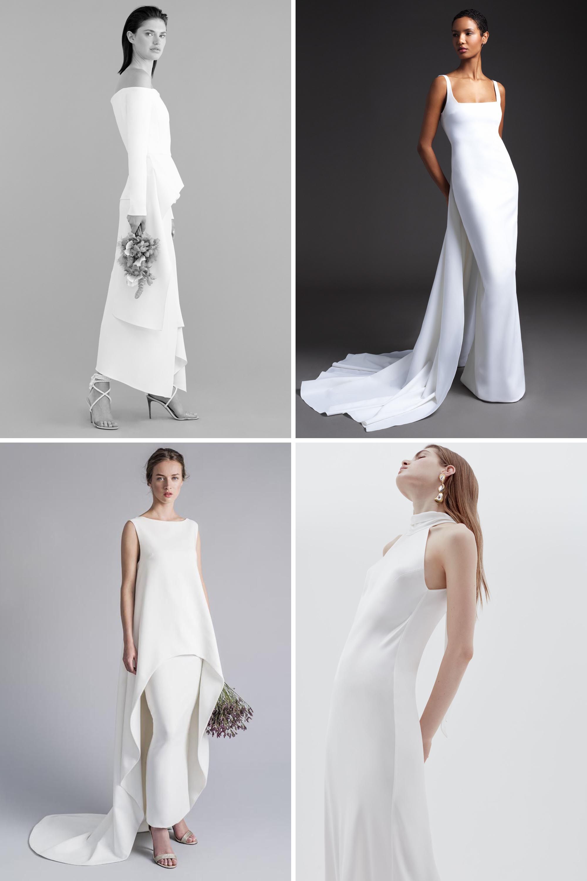 latest white gown design