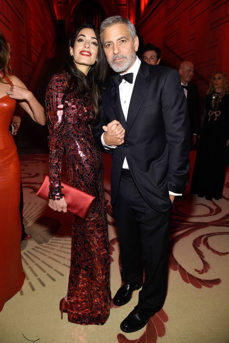 amal clooney red dress