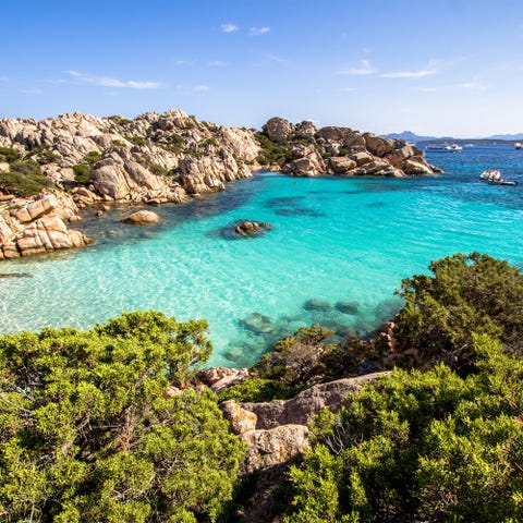 Beach of Cala Coticcio, Sardinia, Italy