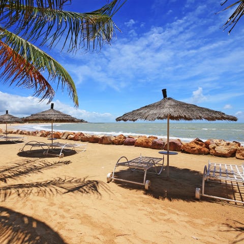 Panoramic photo of beach in Senegal Panoramic photo of beach in Senegal