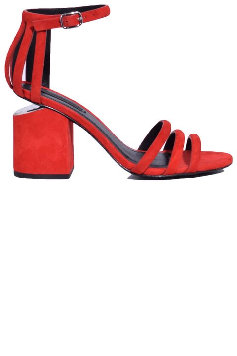 Footwear, Red, Sandal, High heels, Shoe, Basic pump, Slingback, 