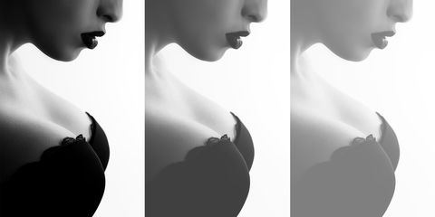 White, Black, Photograph, Shoulder, Neck, Black-and-white, Lip, Skin, Beauty, Monochrome photography, 