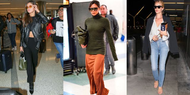 26 Fashionable Airport Outfit Ideas For Women Celebrity Travel Looks