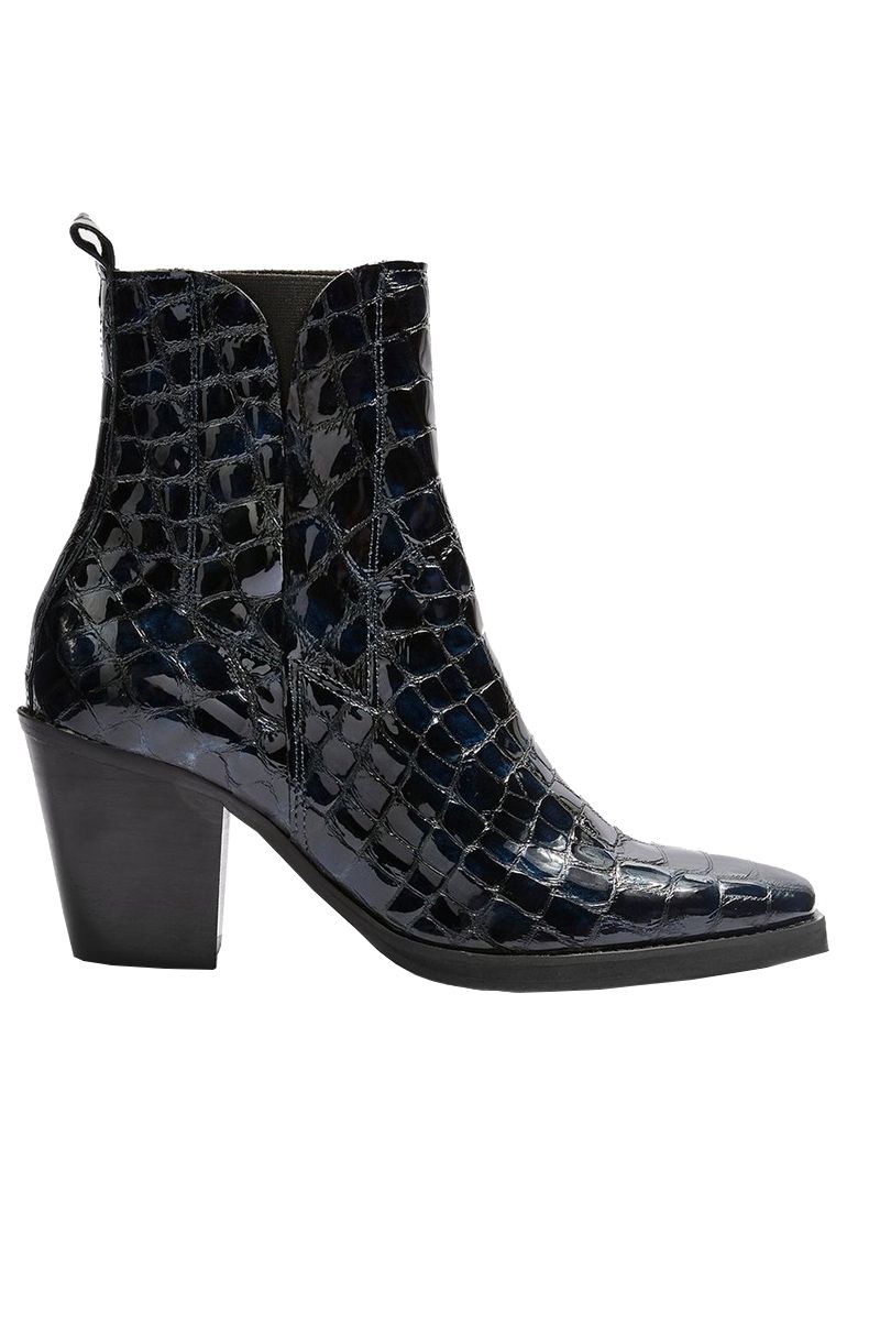 topshop high chelsea boots in black croc