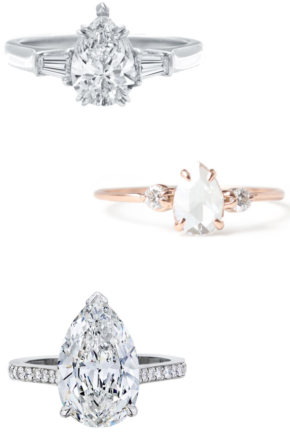 different cut wedding rings