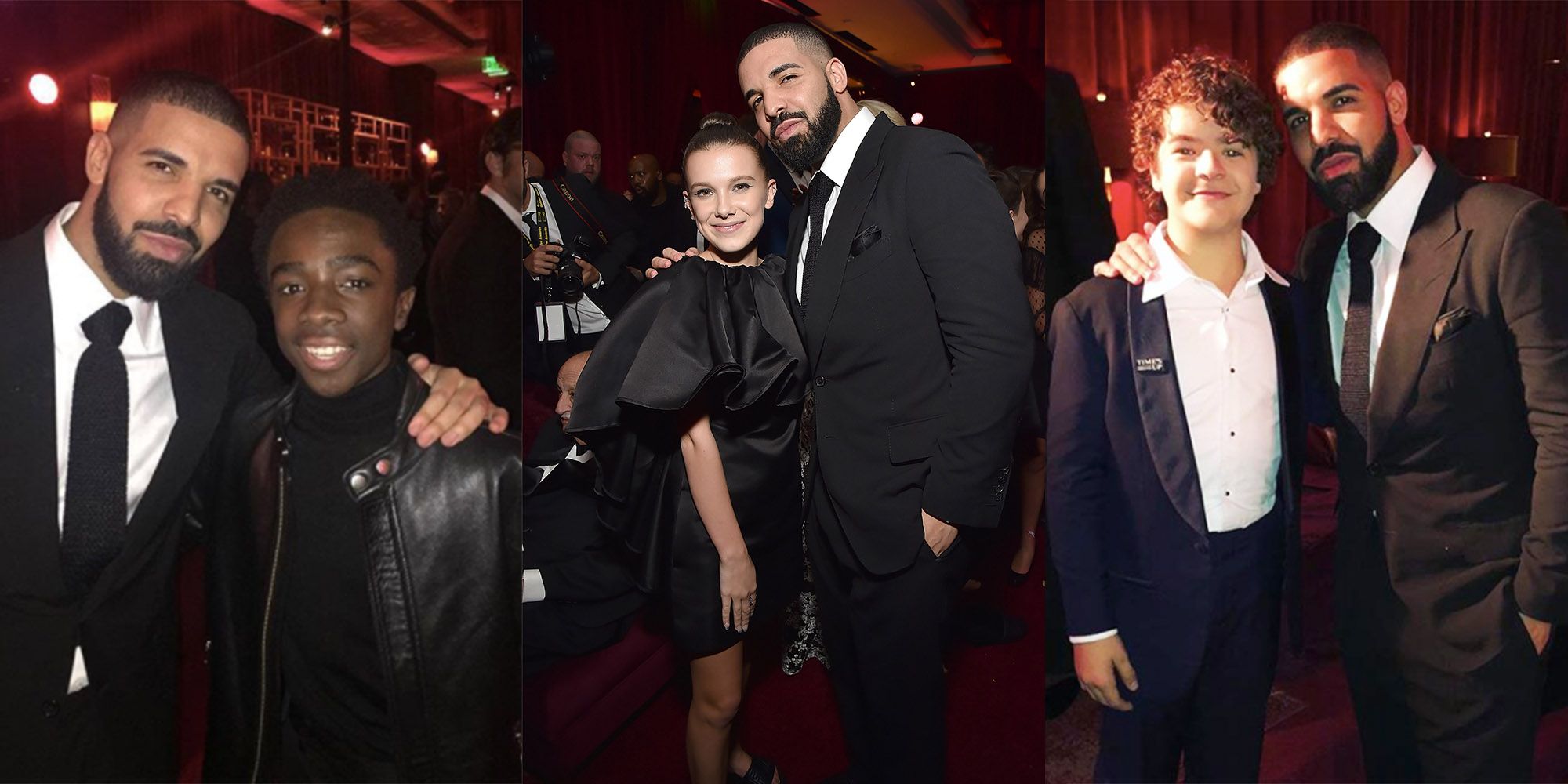 Drake Hangs Out With Stranger Things Kids At Golden Globes