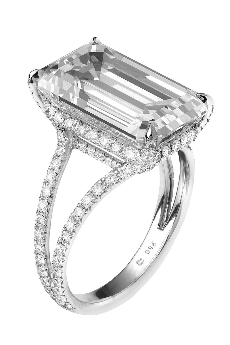 cartier emerald cut engagement ring