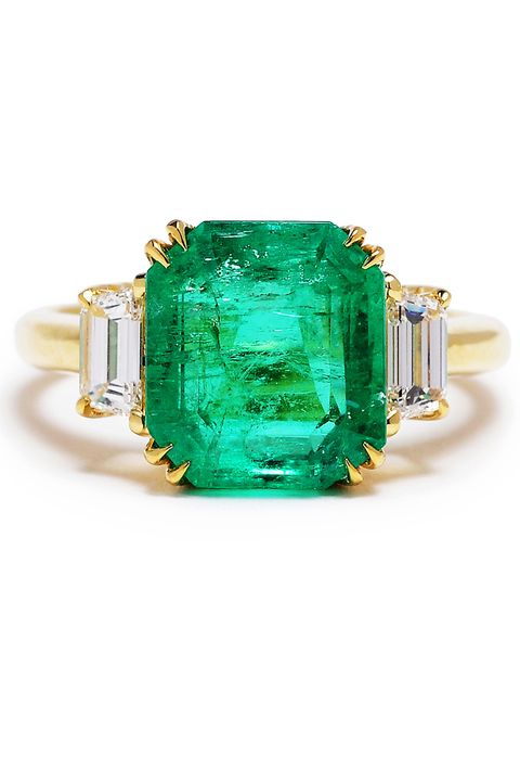 48 Unique Emerald Engagement Rings - Beautiful Green Emerald Engagement ...