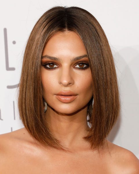 Medium Lob Haircut Brunette