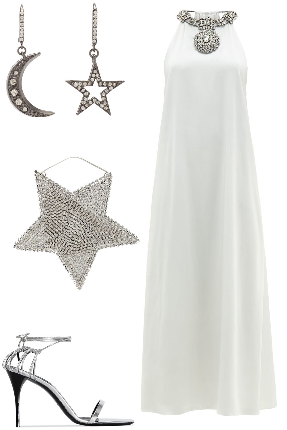 white themed party outfit