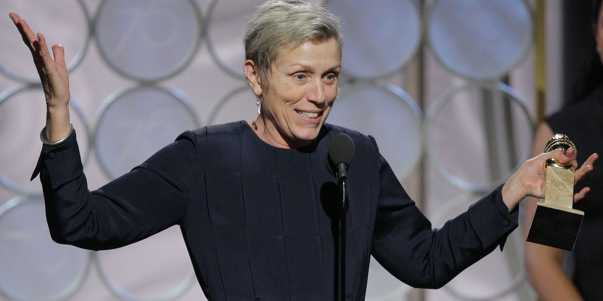 Frances Mcdormand S Golden Globes Speech Full Transcript Frances Mcdormand Gave A Rousing Speech At The Golden Globes