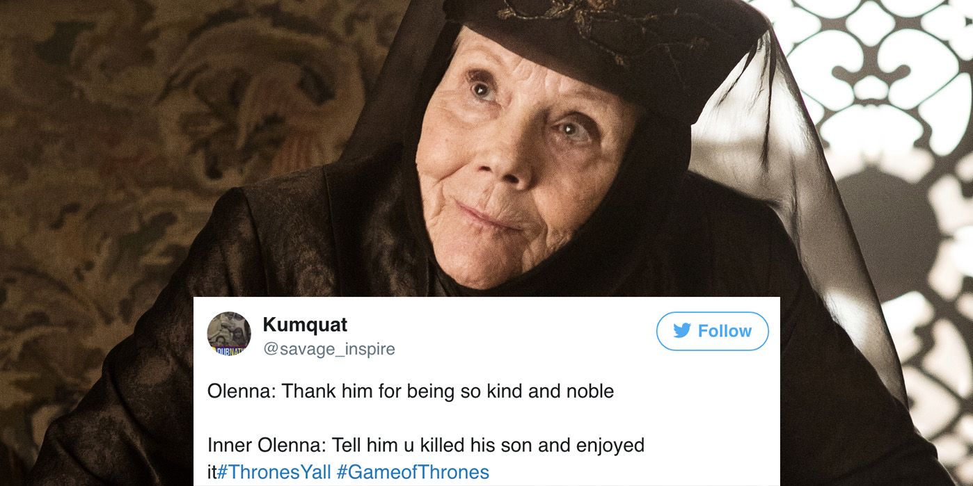 Game Of Thrones Season 7 Episode 3 Olenna Tyrell Funny Tweets Best