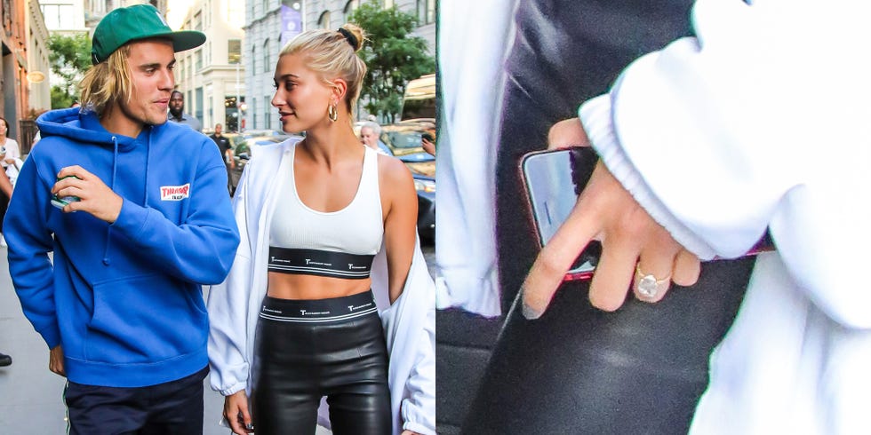 Cincin tunangan Hailey Baldwin 