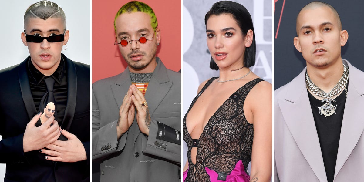 Dua Lipa J Balvin Bad Bunny Tainy Drop Music Vid For Un Dia