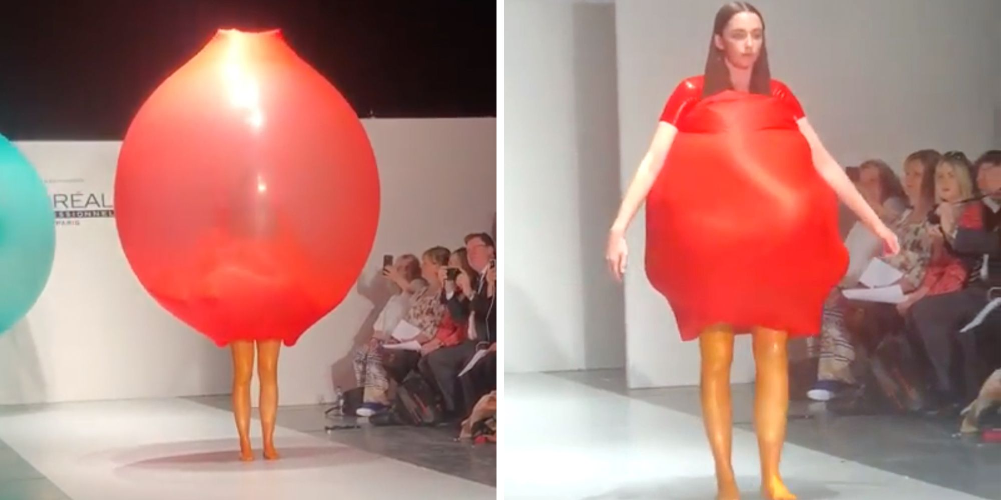 Central Saint Martins Student Sends Transforming Balloon Dresses Down The Runway