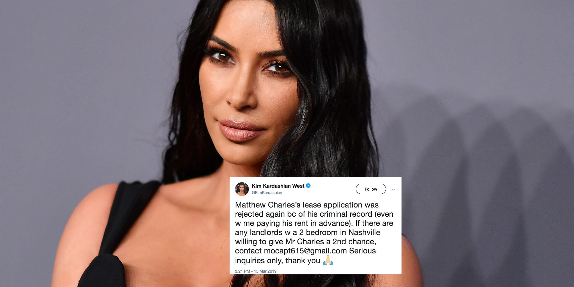 Kim Kardashian Offered to Pay Former Inmate's Rent and He Was Still ...