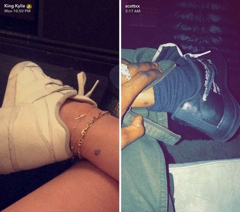 Kylie Jenner and Travis Scott Matching Tattoos - Kylie Jenner, Travis Scott Butterfly Tattoo