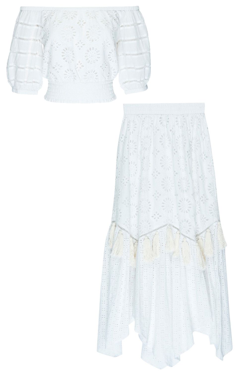 matching top for white skirt