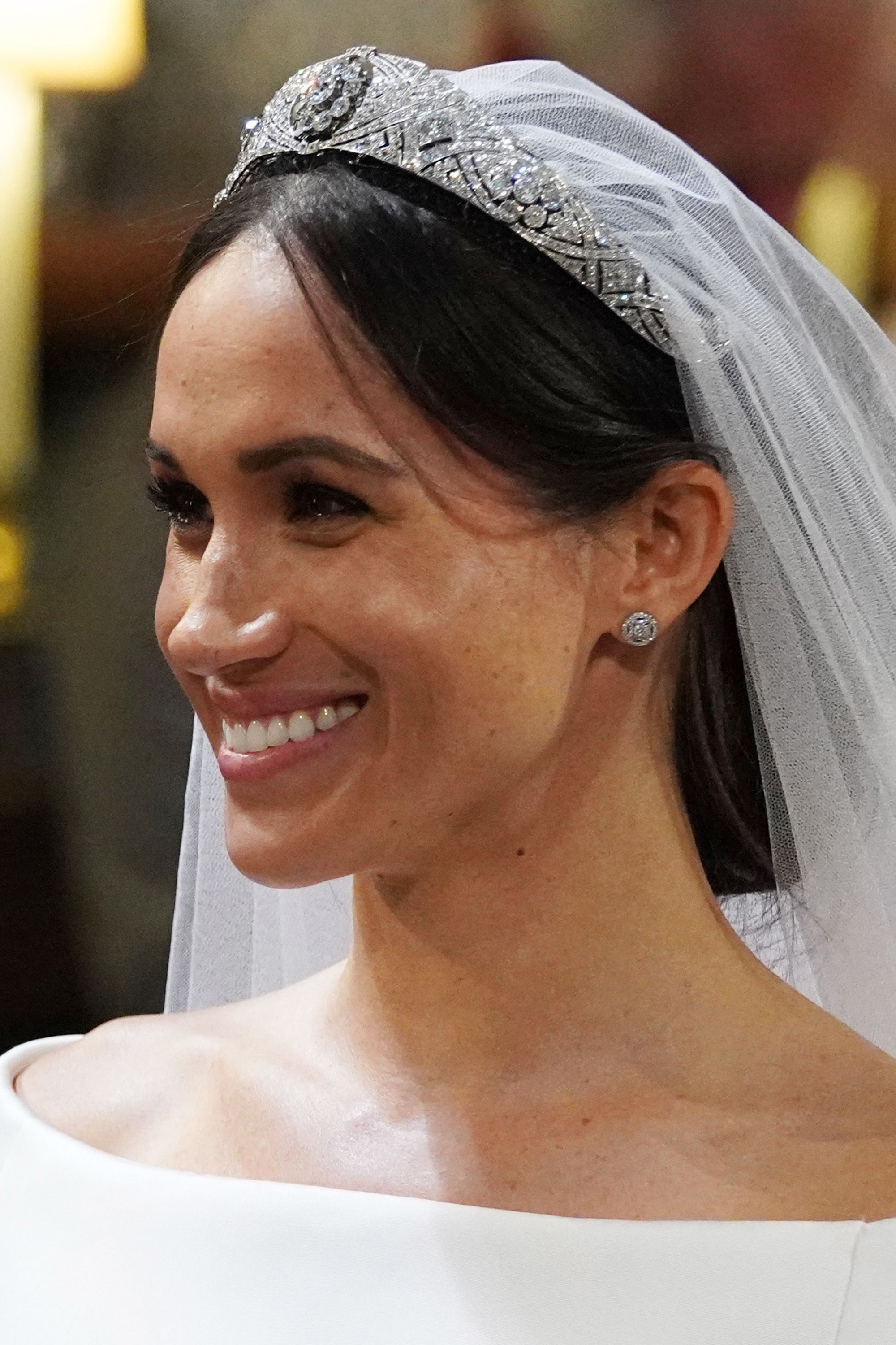 wedding hair with tiara