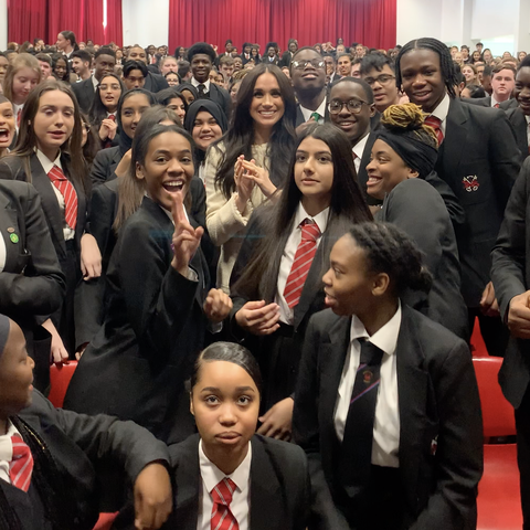 Meghan Markle visits a school in London
