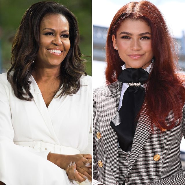 collage of zendaya and michelle obama