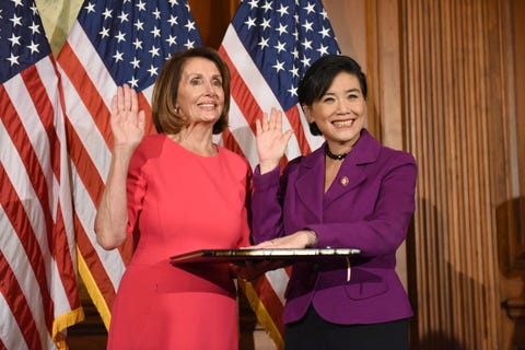 Nancy Pelosi Wears a Pink Suit in the in the New Committee Photo