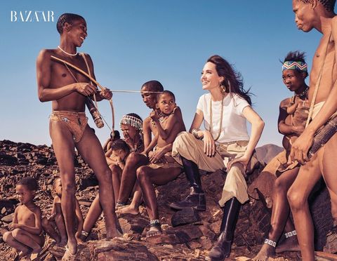 Angelina Jolie Harpers Bazaar 150th Anniversary Issue