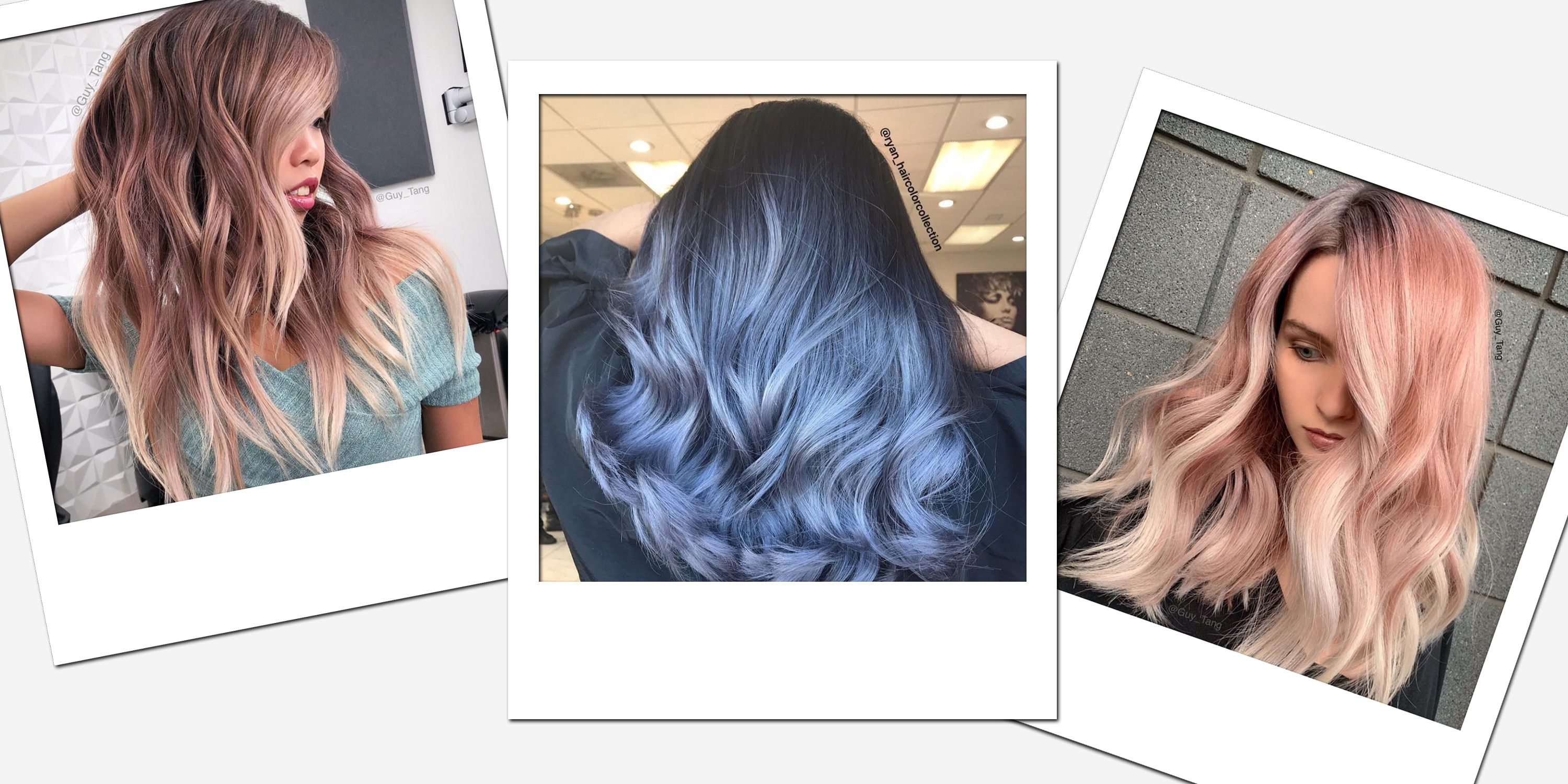 ombre hair brown blue