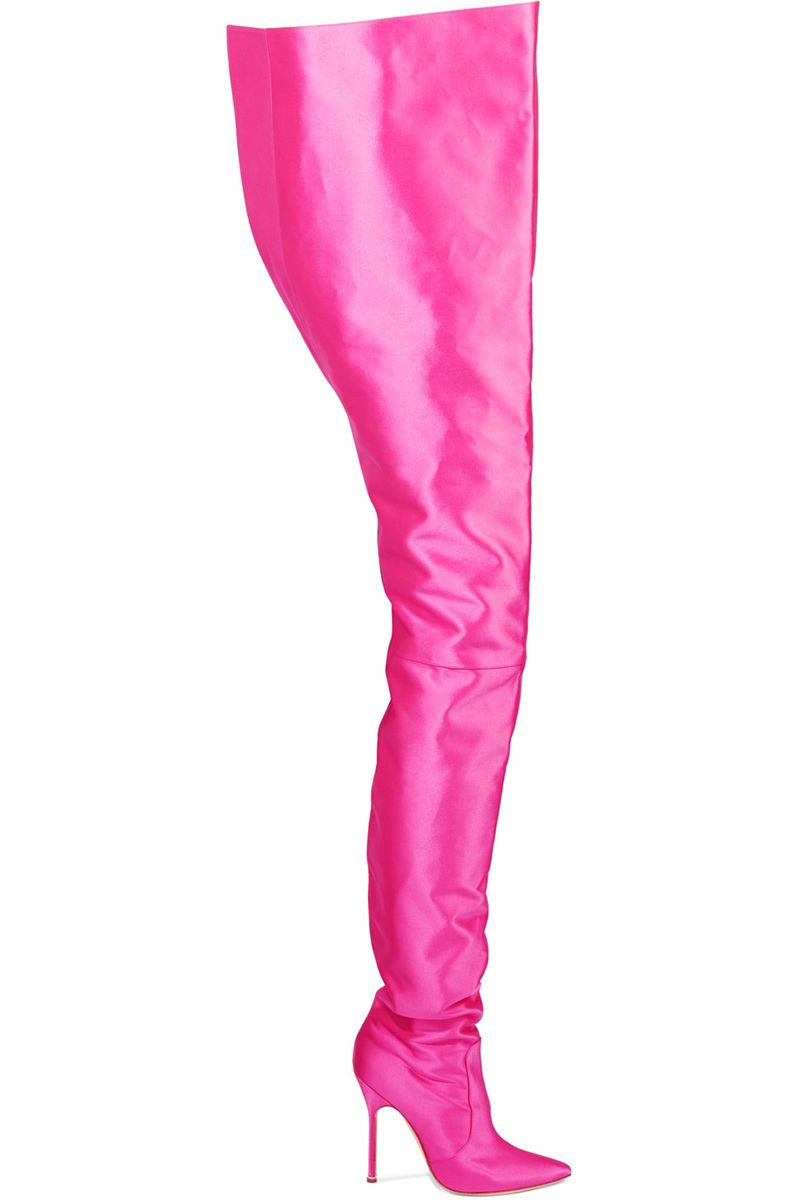 magenta thigh high boots