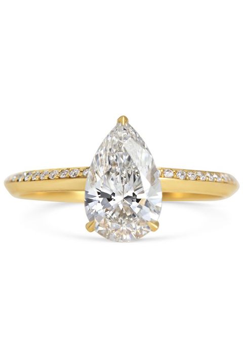 26 Best Pear Cut Diamond Engagement Rings for Romantic Proposals 2018
