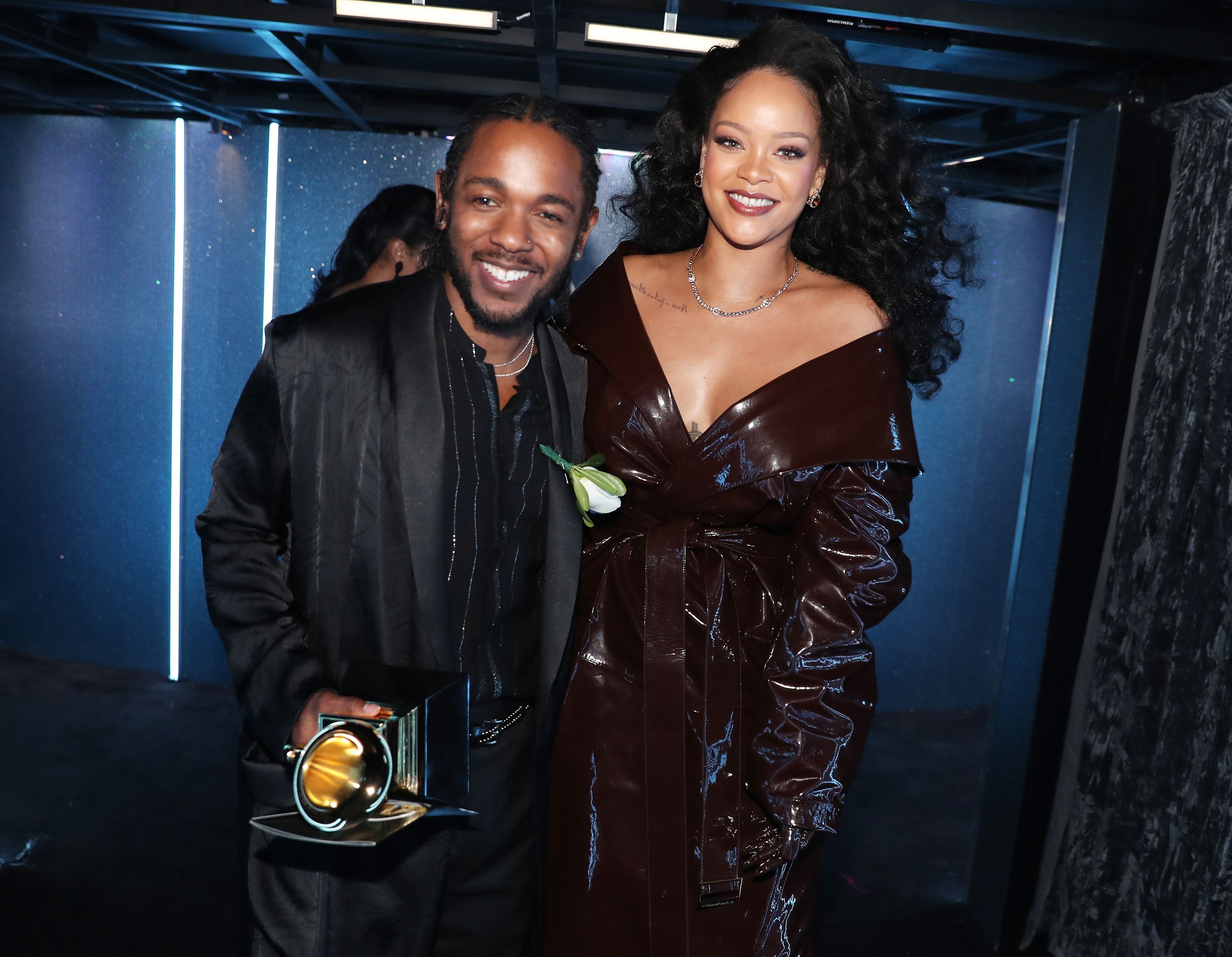 rihanna leather dress