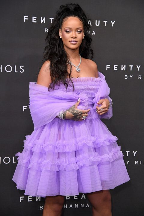 Strapless Lilac Dress Vs Olive Green Jumpsuit: Which Outfit Speaks Volumes  Of Rihanna's Fashion? | IWMBuzz