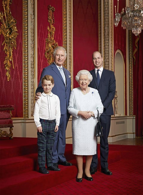 Prince George The Queen Prince Charles Prince William Appear In