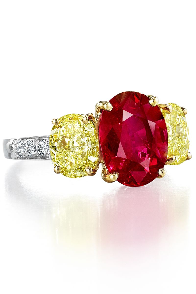 Ruby Engagement Rings Gold : Ruby Engagement Ring Oval Cut Ruby Ring ...
