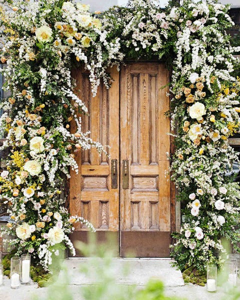 White, Flower, Door, Plant, Wood, House, Architecture, Wall, Spring, Arch, 