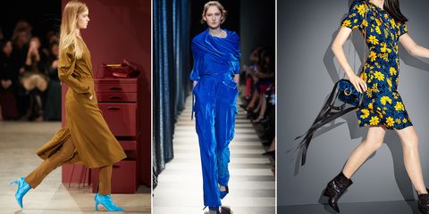 Fashion model, Cobalt blue, Clothing, Blue, Fashion, Electric blue, Shoulder, Runway, Haute couture, Dress, 
