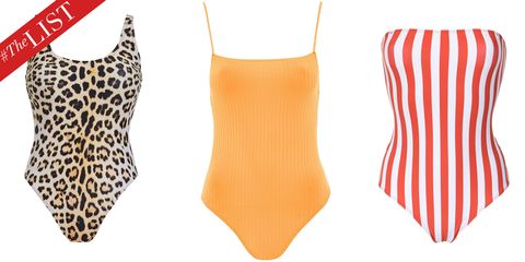 Orange, Clothing, One-piece swimsuit, Swimwear, Neck, Lingerie, 