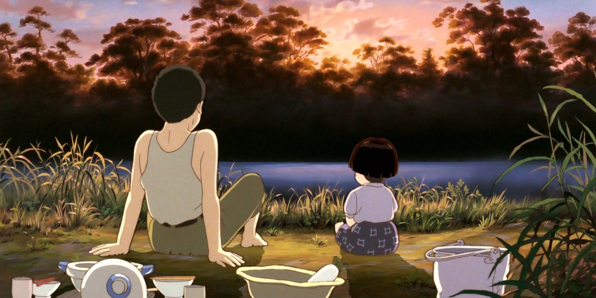 Sky, Sitting, Anime, Summer, Leisure, Sunlight, Animated cartoon, Animation, Screenshot, 