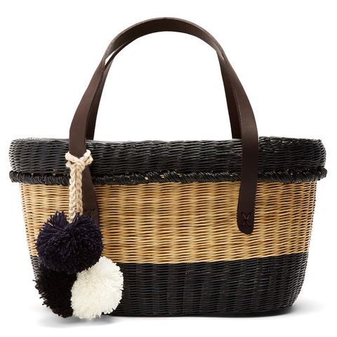 Bag, Handbag, Wicker, Basket, Fashion accessory, Picnic basket, Beige, Storage basket, Shoulder bag, Fawn, 