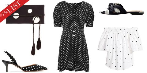 White, Clothing, Pattern, Polka dot, Design, Day dress, Dress, Pattern, Sleeve, Black-and-white, 